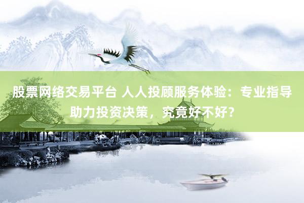 股票网络交易平台 人人投顾服务体验：专业指导助力投资决策，究竟好不好？