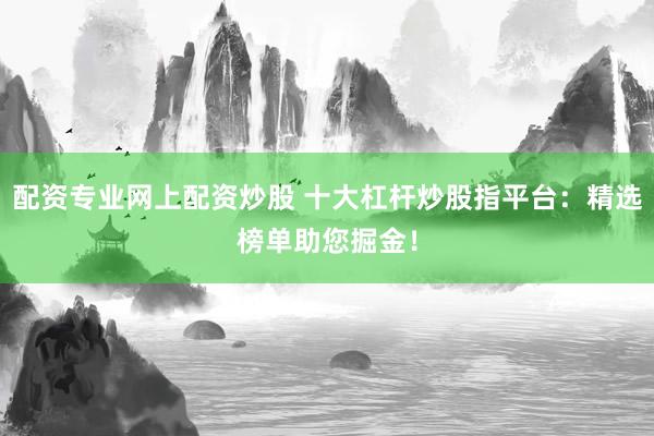 配资专业网上配资炒股 十大杠杆炒股指平台：精选榜单助您掘金！