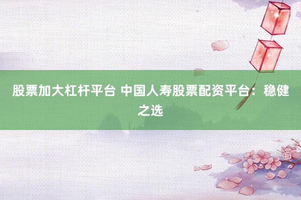 股票加大杠杆平台 中国人寿股票配资平台：稳健之选