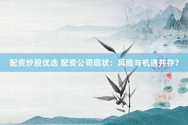 配资炒股优选 配资公司现状：风险与机遇并存？