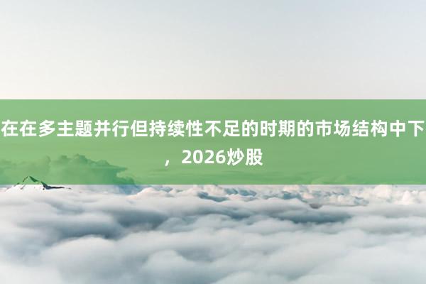在在多主题并行但持续性不足的时期的市场结构中下，2026炒股