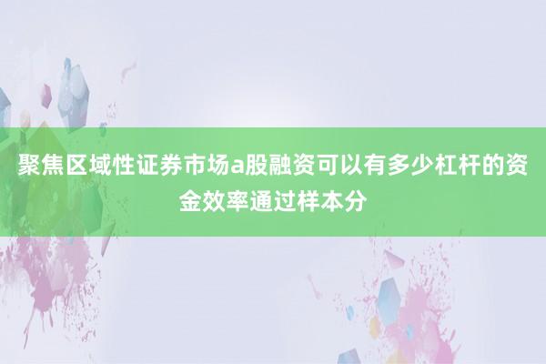 聚焦区域性证券市场a股融资可以有多少杠杆的资金效率通过样本分